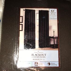 Chocolate 54x63 Blackout curtain Panel lot 2